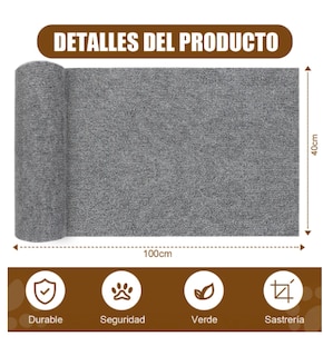 Foto 4 | Rascador Para Protector Sofa Gato Muebles Torre Arbol 100 Cm Gris