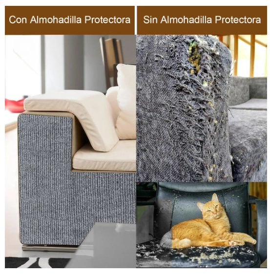 Foto 7 pulgar | Rascador Para Protector Sofa Gato Muebles Torre Arbol 100 Cm Gris