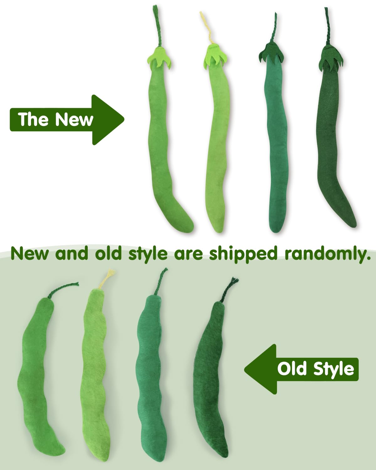 Foto 2 | Juguete De Hierba Gatera Ciyvolyeen Green Bean Para Gato Y Gatito, 4 Unidades - Venta Internacional.