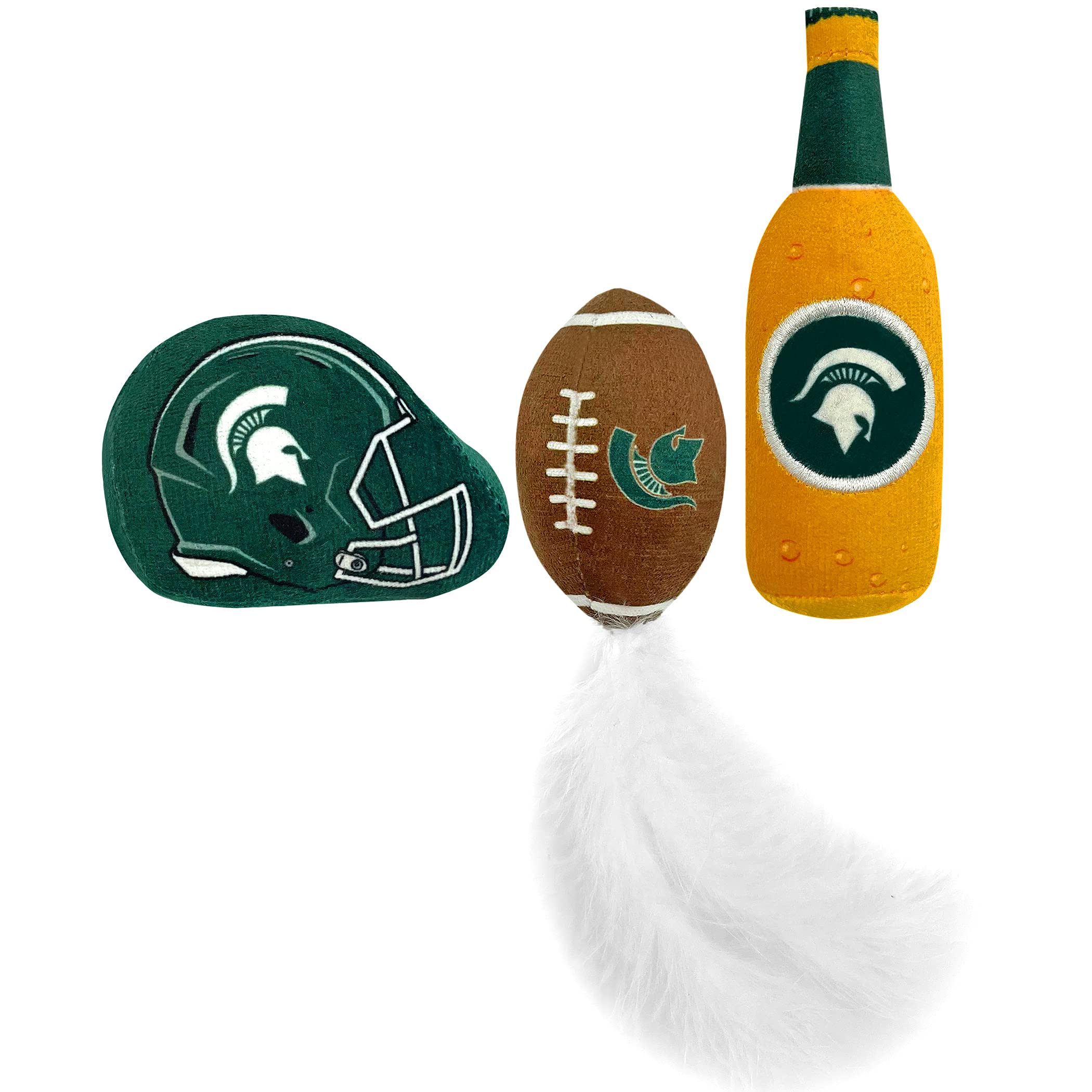 Foto 5 | Juego De Juguetes De Felpa Para Gatos De La Ncaa Michigan State Spartans, 3 Piezas - Venta Internacional.