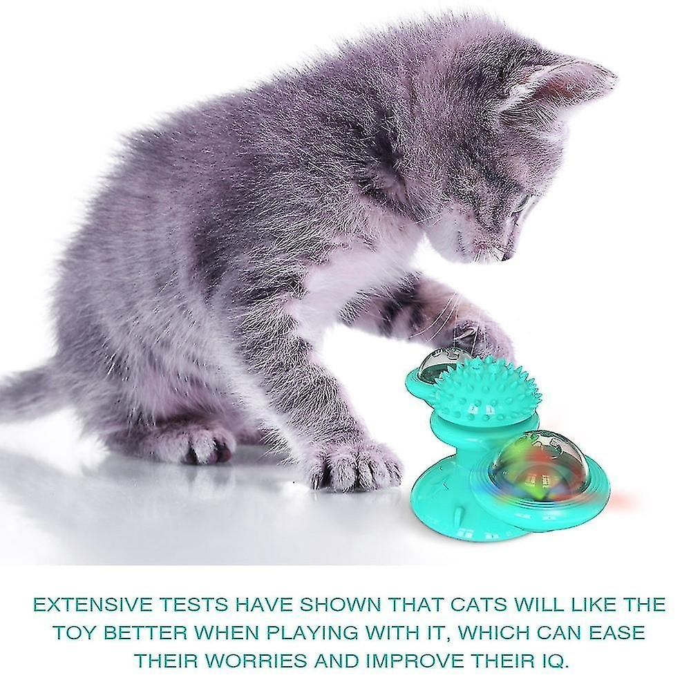 Foto 3 | Cepillo De Dientes Cat Toy Huoguo Rotate Windmill Con Hierba Gatera Amarilla - Venta Internacional.