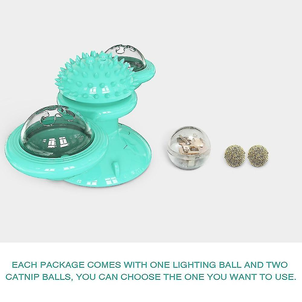 Foto 5 | Cepillo De Dientes Cat Toy Huoguo Rotate Windmill Con Hierba Gatera Amarilla - Venta Internacional.