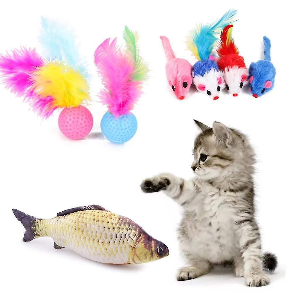 Foto 2 | Juego De Juguetes Para Gatos Huoguo, 28 Piezas, Con Forma De Túnel Para Gatos, Hierba Gatera Y Pluma - Venta Interna