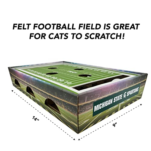 Foto 7 pulgar | Caja Rascadora Para Gatos Pets First Ncaa Michigan State Spartans - Venta Internacional.