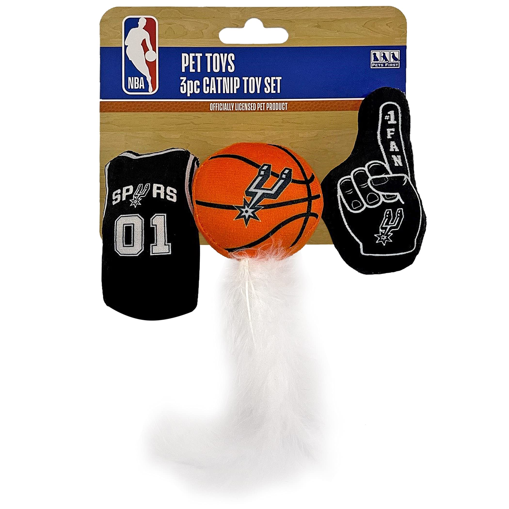 Foto 1 | Juego De Juguetes De Felpa Para Gatos De La Nba San Antonio Spurs, 3 Piezas Con Hierba Gatera - Venta Internacional.
