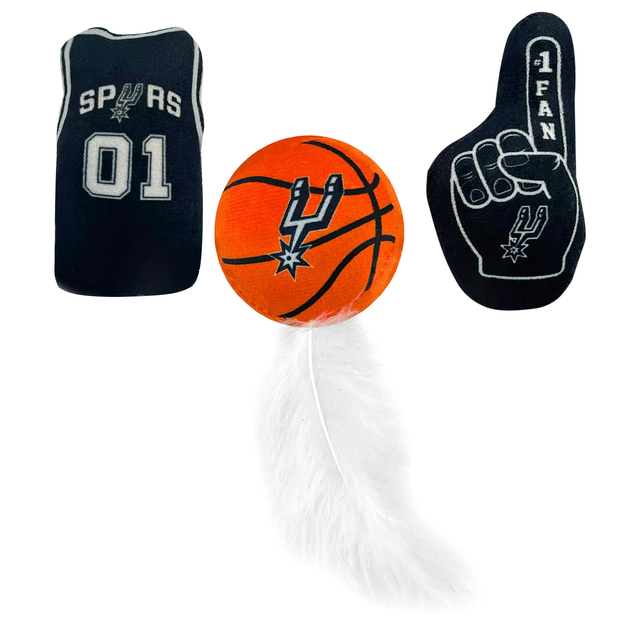 Foto 5 pulgar | Juego De Juguetes De Felpa Para Gatos De La Nba San Antonio Spurs, 3 Piezas Con Hierba Gatera - Venta Internacional.