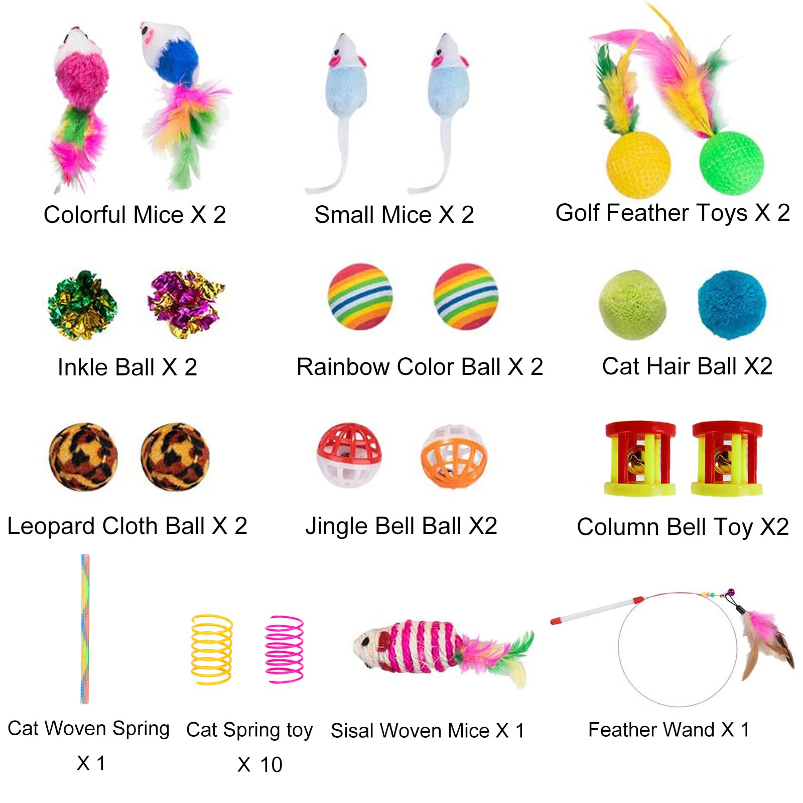 Foto 3 | Cat Toys Ismarten, 32 Unidades, Surtidos Interactivos Para Gatitos - Venta Internacional.
