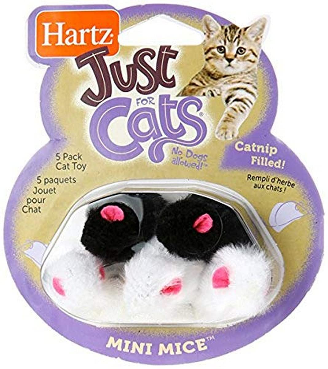 Foto 2 pulgar | Mini Ratones Hartz Just Para Gatos Cat Toy, Paquete De 5 - Venta Internacional.
