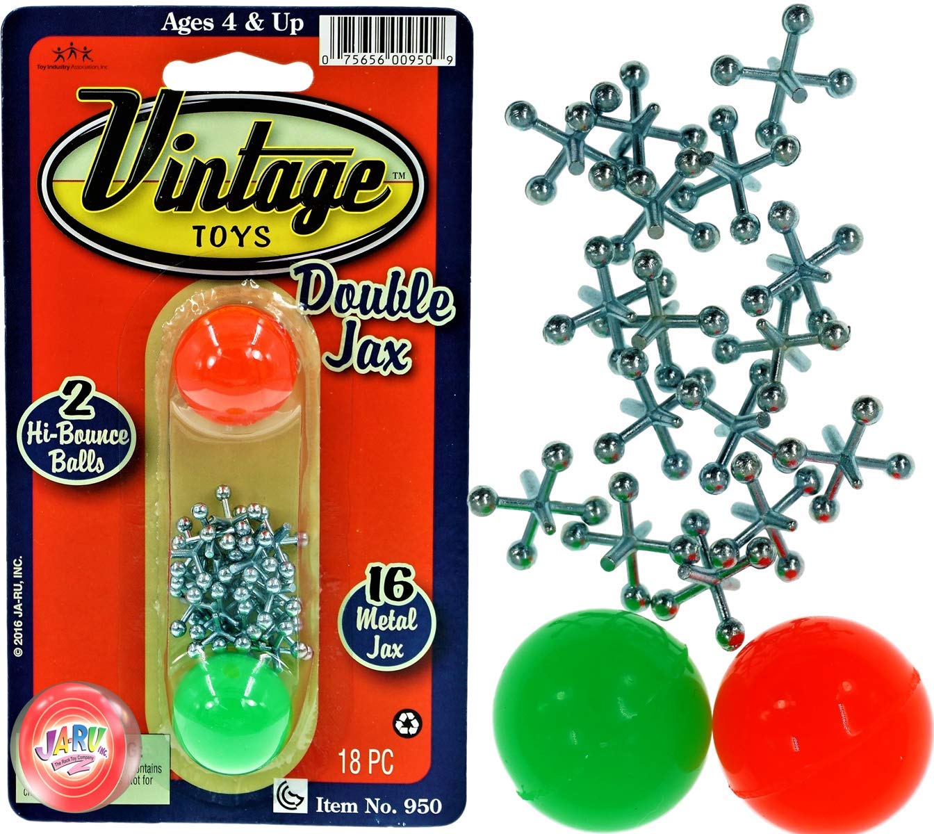 Foto 1 | Juego De Conectores Metálicos Dobles Ja-ru De Vintage Toys Con 16 Jax Y 2 Bolas - Venta Internacional.