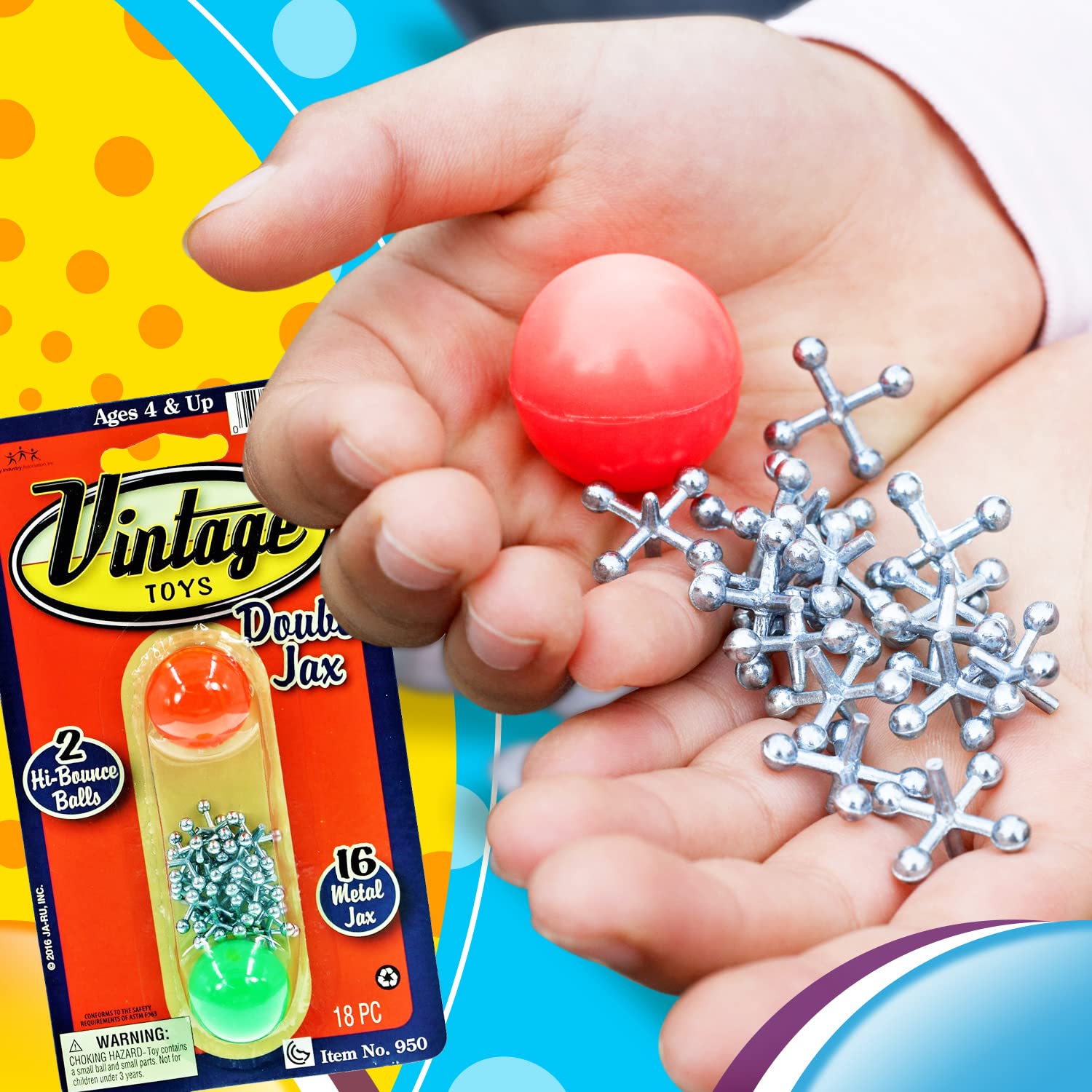 Foto 3 pulgar | Juego De Conectores Metálicos Dobles Ja-ru De Vintage Toys Con 16 Jax Y 2 Bolas - Venta Internacional.