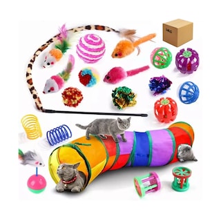Foto 1 | Juguetes Para Gato 20 Pcs Pluma Varita Bola Túnel Ratone Lab.g Multicolor