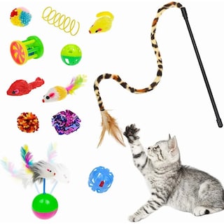 Foto 3 | Juguetes Para Gato 20 Pcs Pluma Varita Bola Túnel Ratone Lab.g Multicolor