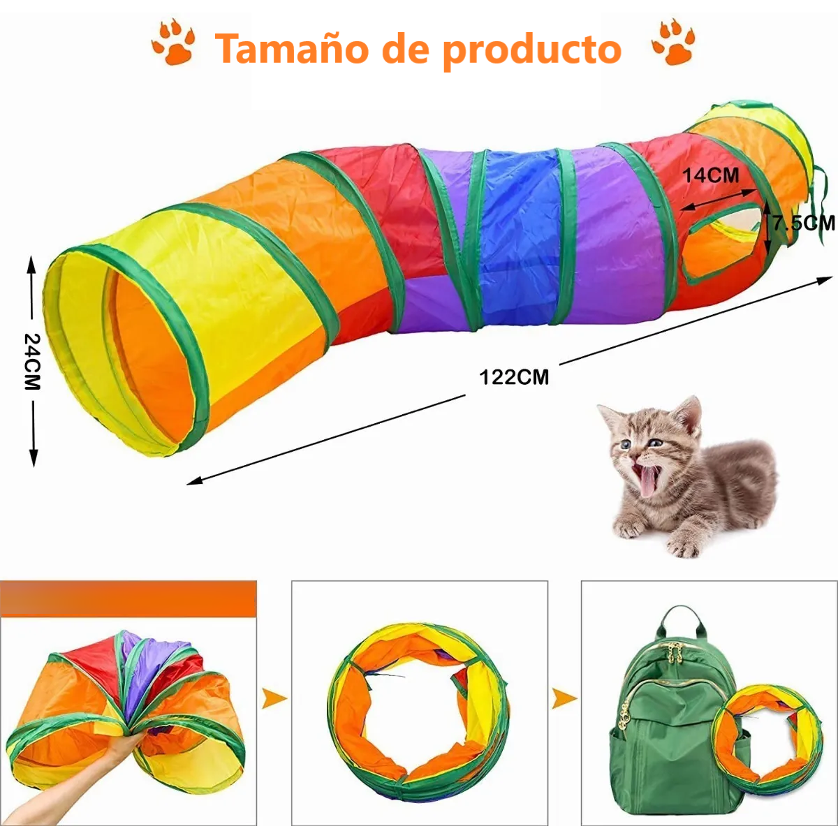 Foto 4 | Juguetes Para Gato 20 Pcs Pluma Varita Bola Túnel Ratone  Lab.g Multicolor