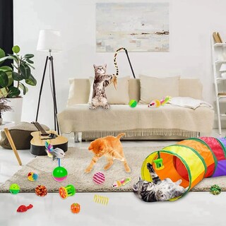 Foto 5 | Juguetes Para Gato 20 Pcs Pluma Varita Bola Túnel Ratone Lab.g Multicolor