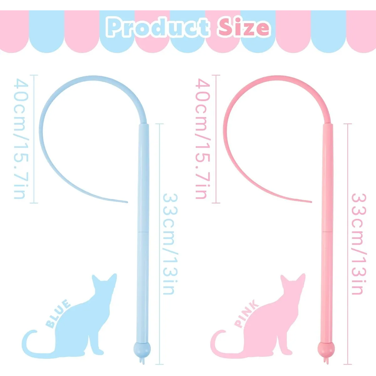 Foto 4 pulgar | 2pz Juguete Interactivo Lab.g Para Gatos Cola De Rata De Silicona Rosa