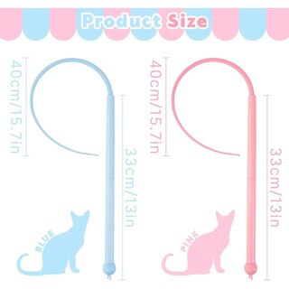 Foto 3 | 2pz Juguete Interactivo Lab.g Para Gatos Cola De Rata De Silicona Rosa