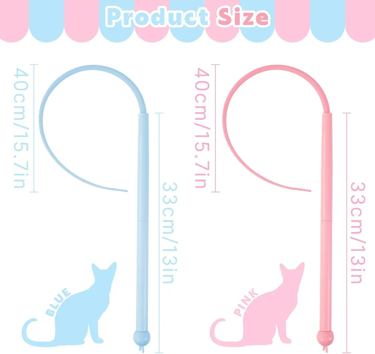 Foto 4 pulgar | 2pz Juguete Interactivo Para Gatos Belug Cola De Rata De Silicona Azul