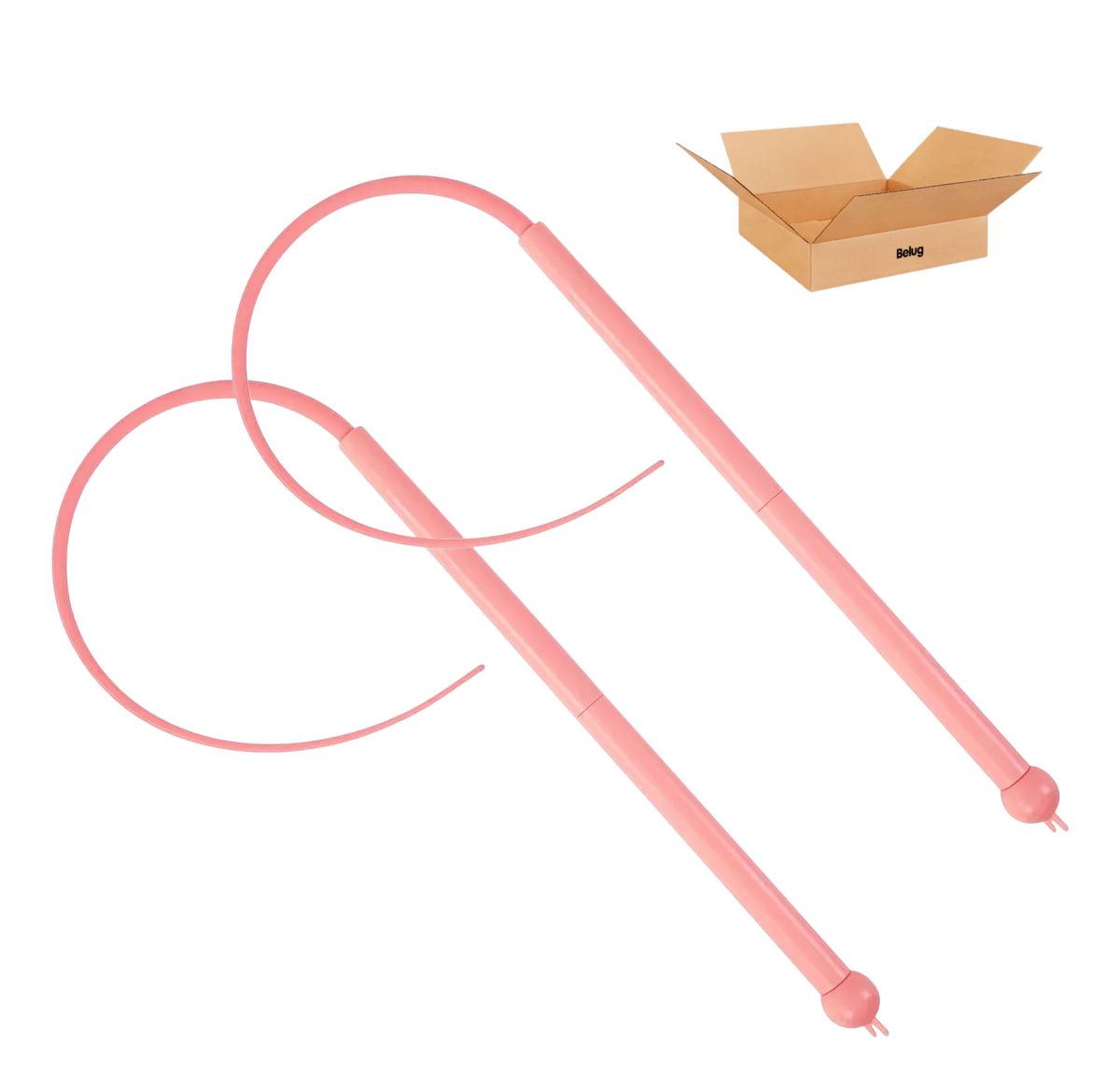 Foto 2 pulgar | 2pz Juguete Interactivo Belug Para Gatos Cola De Rata De Silicona Rosa