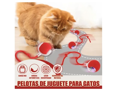 Foto 4 | Juguetes Para Gato Eléctrico Pelota Interactiva De 360°