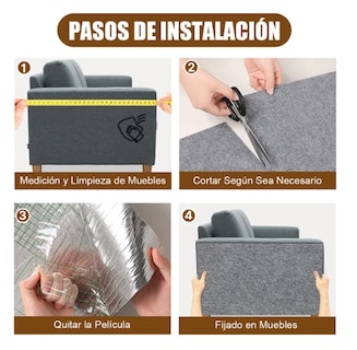 Foto 3 | Rascador Para Protector Sofa Gato Muebles Torre Arbol 100 Cm Gris