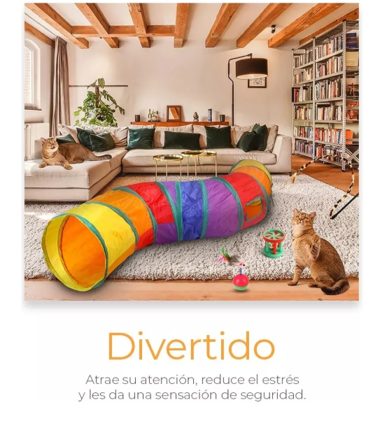 Foto 6 pulgar | Juguetes Para Gato Plumas Varita Bolas Ratones Túnel 20 Pcs