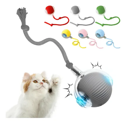 Foto 2 pulgar | 360° Pelota Interactiva Juguetes Eléctrica Para Perro Gato Gris