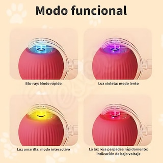 Foto 4 | 360° Pelota Interactiva Juguetes Eléctrica Para Perro Gato Gris
