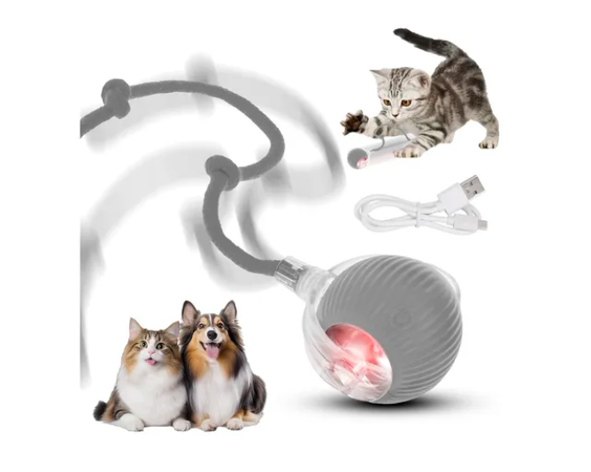 Foto 2 pulgar | Juguetes Para Gato Eléctrico Pelota Interactiva De 360°