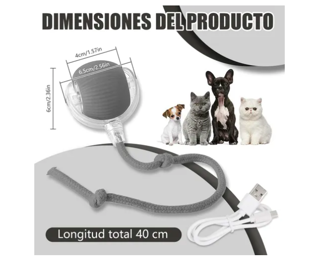 Foto 2 | Juguetes Para Gato Eléctrico Pelota Interactiva De 360°