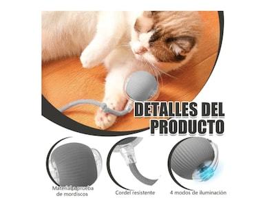 Foto 3 | Juguetes Para Gato Eléctrico Pelota Interactiva De 360°