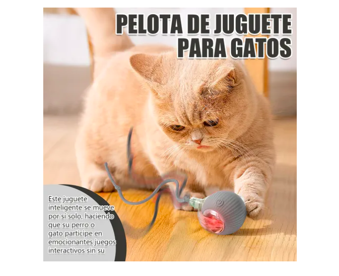 Foto 5 pulgar | Juguetes Para Gato Eléctrico Pelota Interactiva De 360°