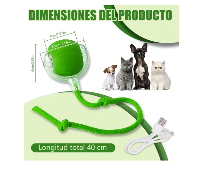 Foto 3 pulgar | Juguetes Para Gato Eléctrico Pelota Interactiva De 360°