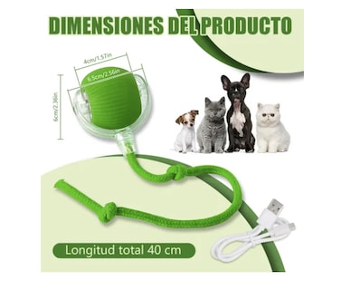 Foto 2 | Juguetes Para Gato Eléctrico Pelota Interactiva De 360°