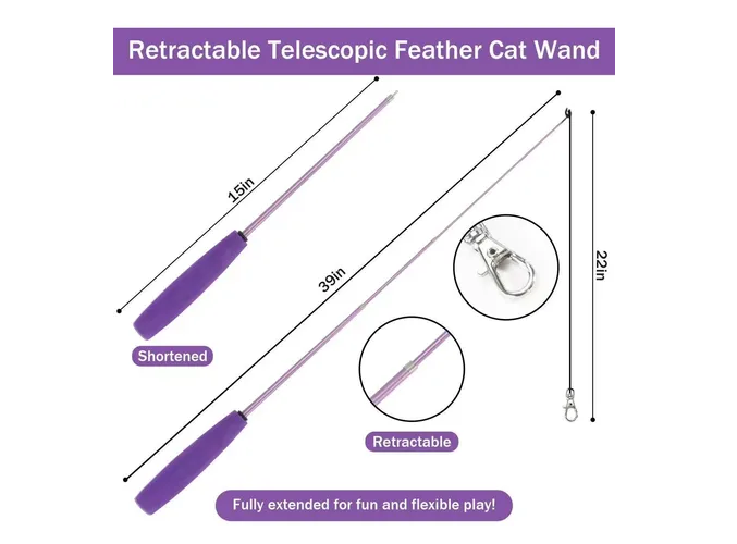 Foto 3 pulgar | Xtellar Juguete Interactivo Premium Para Gato Con 11 Elementos Retráctiles Y Ajustables.