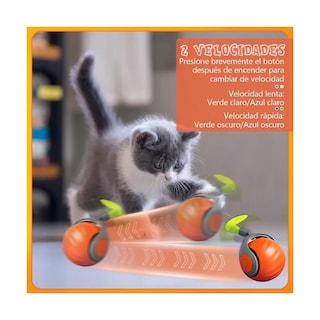 Foto 3 | Juguete Eléctrico Para Gatos Usb Pelota Inteligente Carga Eo Safe Imports Esi-20228 Naranja