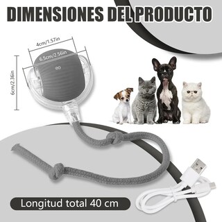 Foto 2 | Juguete Para Gato Eléctrico Pelota Interactiva De 360 Eo Safe Imports Esi-20226 Gris