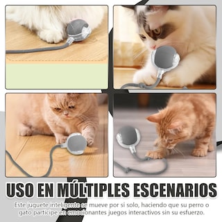 Foto 4 | Juguete Para Gato Eléctrico Pelota Interactiva De 360 Eo Safe Imports Esi-20226 Gris