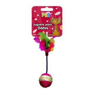 Foto 1 | Fancy Pets Juguete De Pelota Con Plumas Para Gato varicolor