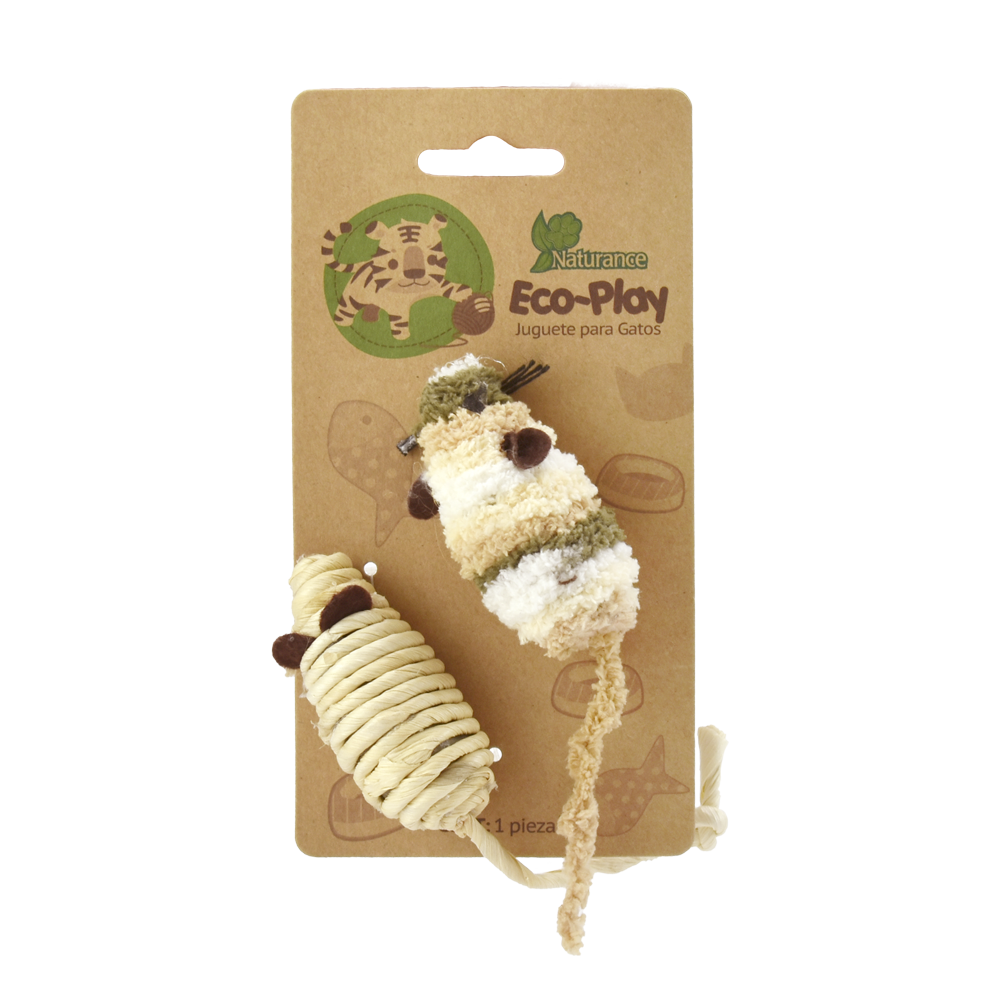 Foto 1 | Naturance Ecoplay Juguete Ratón Para Gato Con 2 Piezas