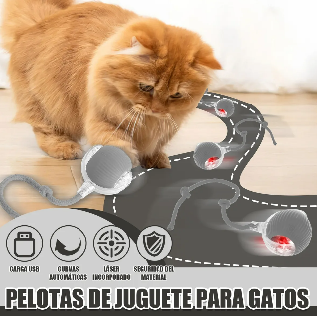 Foto 5 pulgar | Pelota Interactiva Eléctrica Xtellar Para Gatos - Diversión Garantizada 360°