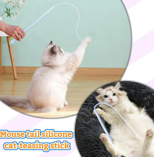 Foto 3 pulgar | Set Xtellar De 2 Juguetes Interactivos Premium Para Gatos Con Cola De Rata De Silicona – Experiencia Lúdica Y Saludabl