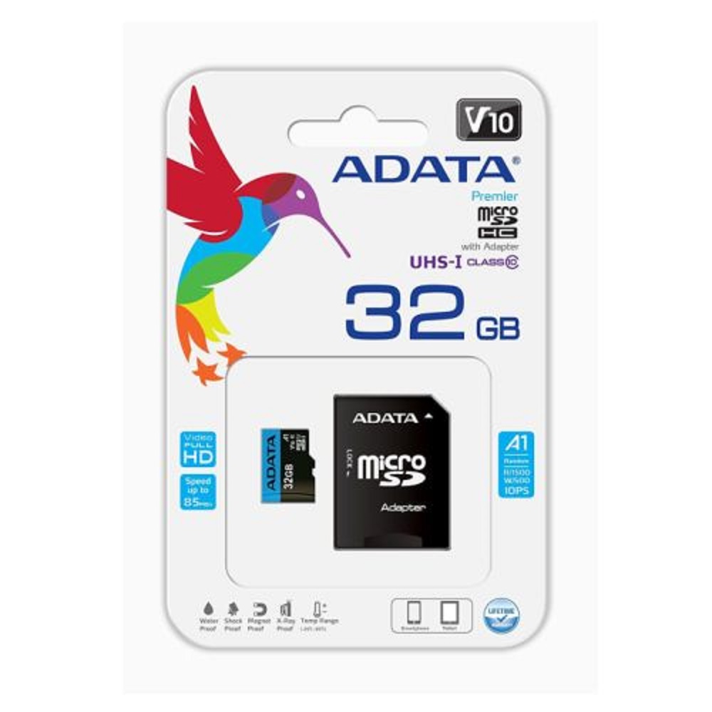 Foto 1 | Memoria MicroSD Adata AUSDH32GUICL10A1-RA1 Negro