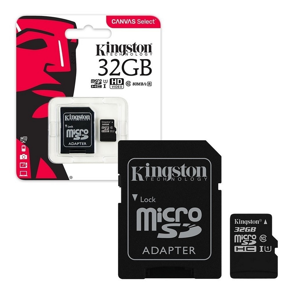 Foto 3 pulgar | Memoria MicroSD Kingston SDCS/32GB Negro