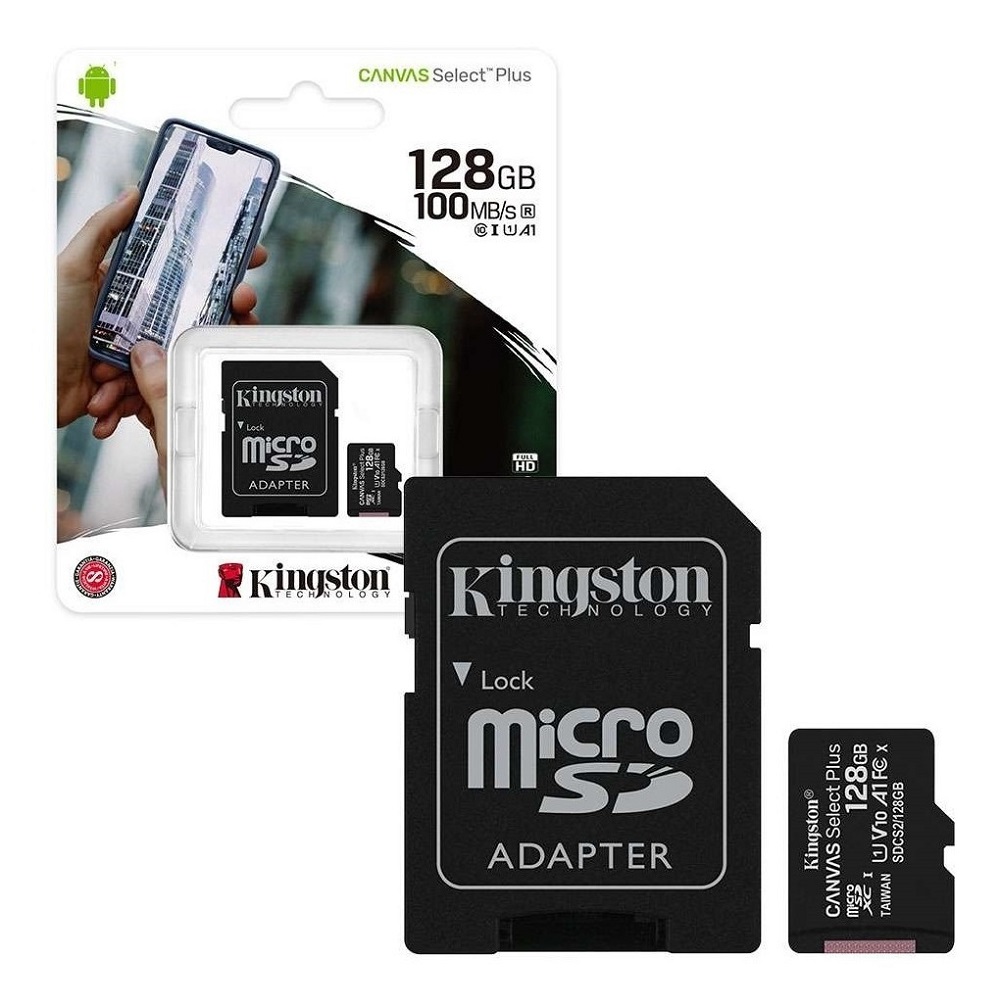 Foto 2 pulgar | Memoria MicroSD Kingston SDCS2/128GB Negro