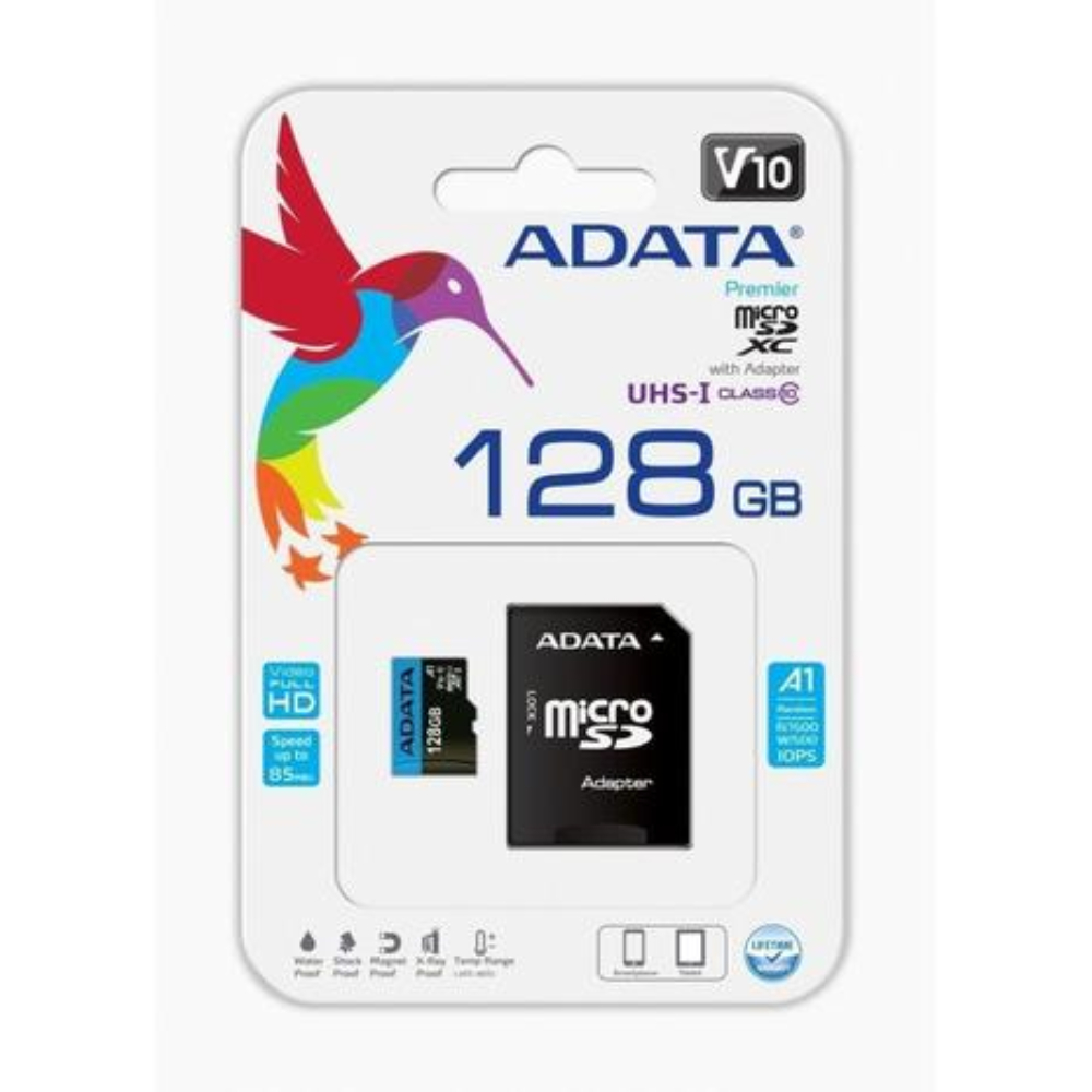 Foto 1 | Adata Memoria Micro Sd Hx 128gb Clase 10 Negro