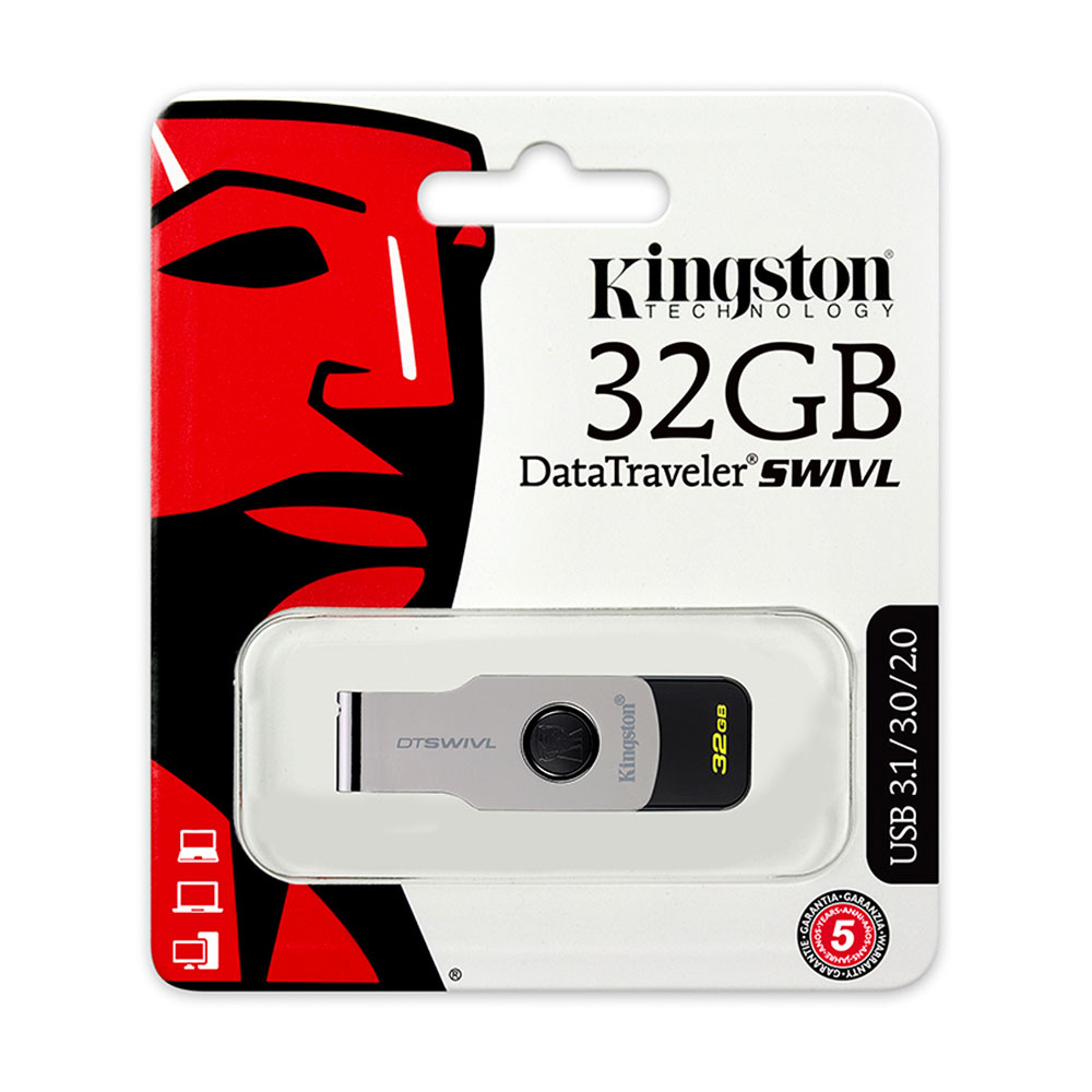 Foto 4 pulgar | Memoria USB 32 GB Kingston Dtswivil color Negro 3.1