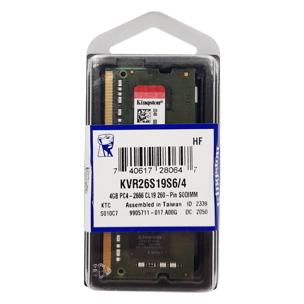 Foto 2 pulgar | Memoria Ram Sodimm Kingston Kvr26s19s6/4 color Negro