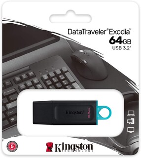 Foto 3 | Memoria Usb de 64 gb Kingston Dtx/64gb color Negro