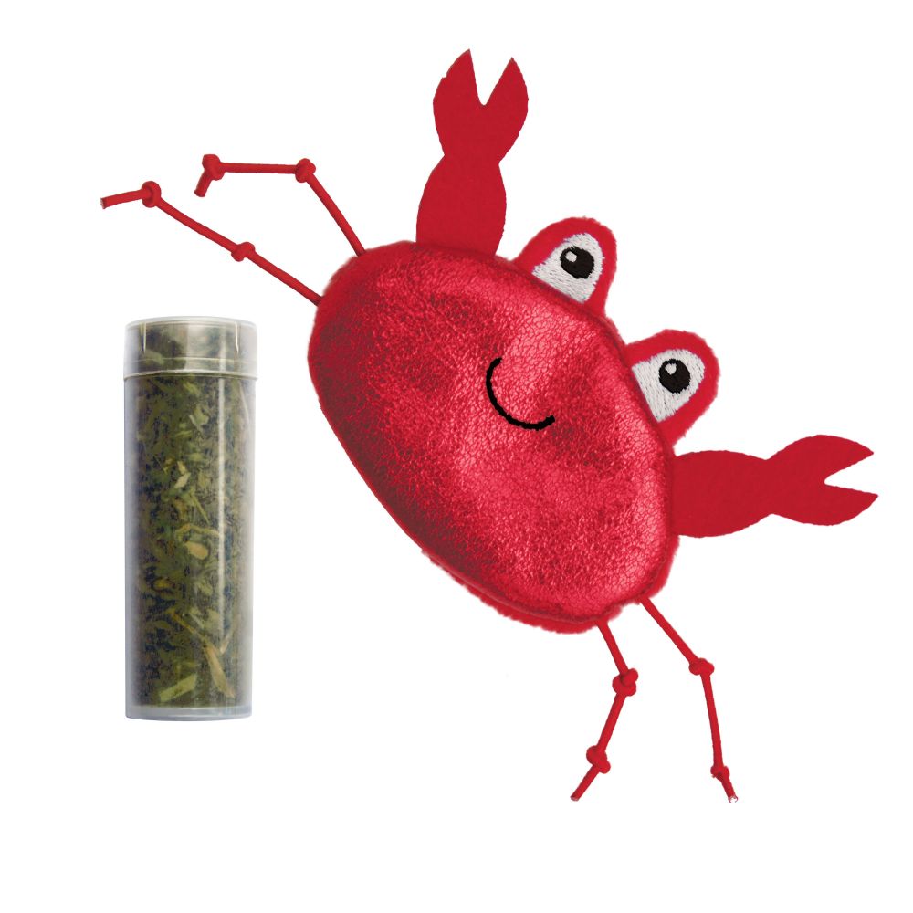 Cangrejo Rojo Rellenable Catnip Kong Ncr4 para Gatos