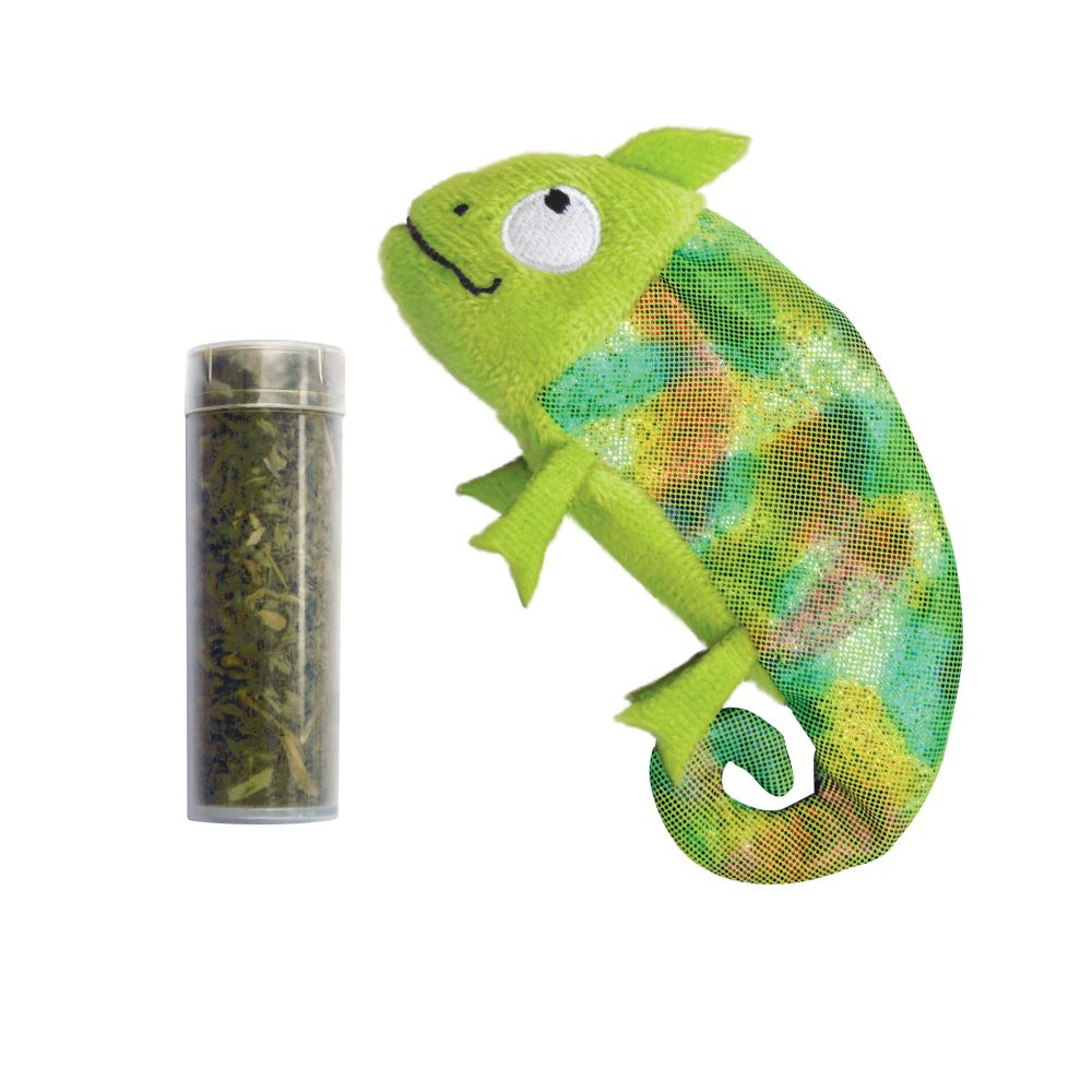 Camaleón Verde Rellenable Catnip Kong Ncm4 para Gatos $2,484